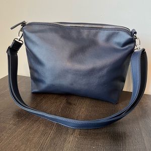Navy Leather purse by Steve Madden